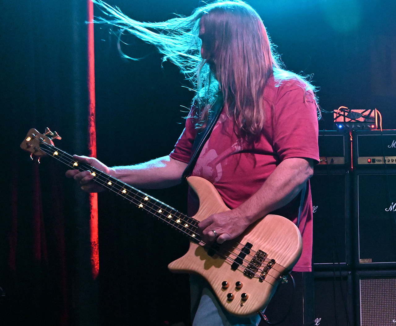 SANTA ANA, CALIFORNIA - JANUARY 24: Musicians Scott Reeder and James Rota of Fireball Ministry perform onstage during DIMEBASH 2019 at The Observatory on January 24, 2019 in Santa Ana, California. (Photo by Scott Dudelson/Getty Images)