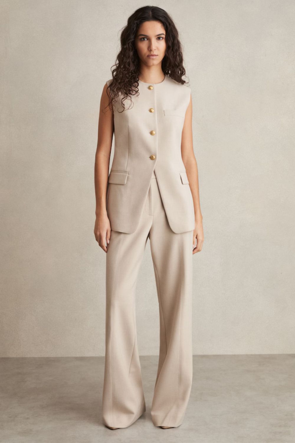 Reiss Athena Petite Flared Tailored Trousers