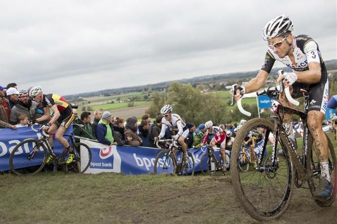 Niels Albert (BKCP-Powerplus) sported a disc brake-equipped Colnago at Koppenbergcross