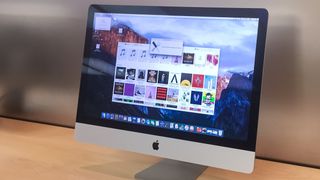 27-inch iMac with Retina Display sits at the Apple Store