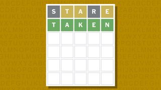 Wordle answer for game 895 on a yellow background