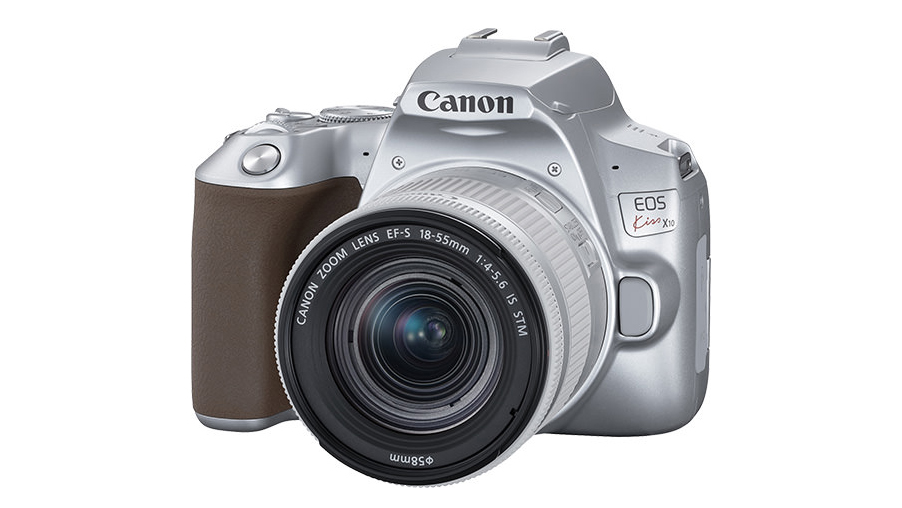 Canon EOS Kiss X10 against a white background