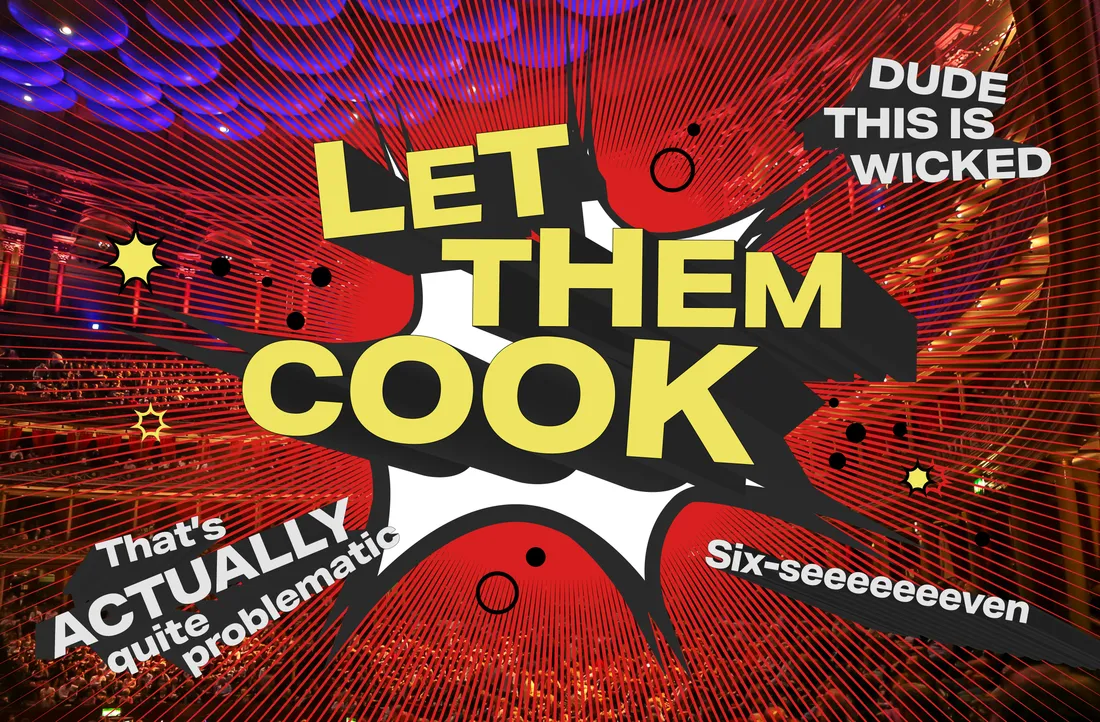 an image created by the royal albert hall for its april fools initiative "let them cook"