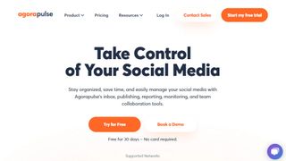 Agorapulse website screenshot