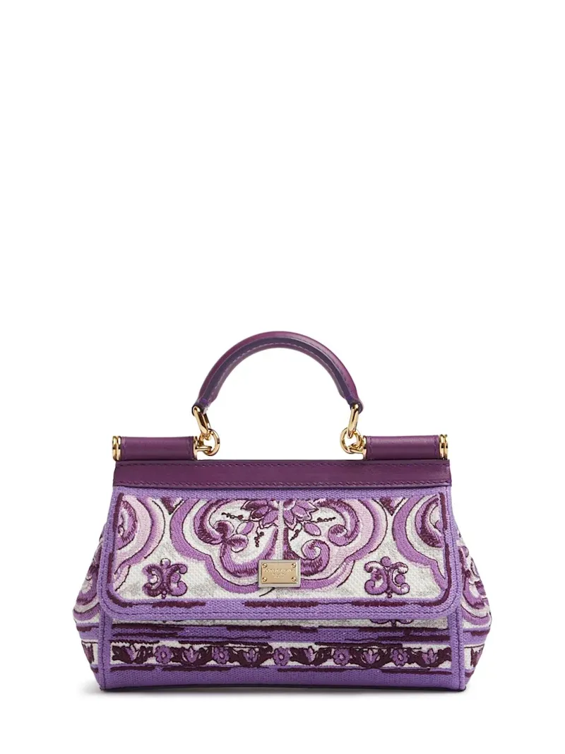 Small Sicily Elongated Printed Bag - Dolce&gabbana - Women - Maiolica Viola - Unique