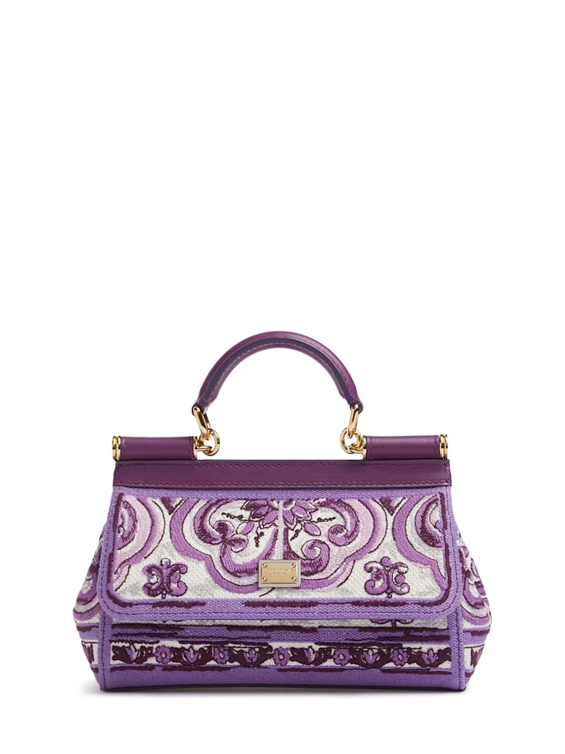 Small Sicily Elongated Printed Bag - Dolce&gabbana - Women - Maiolica Viola - Unique