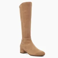 Dune Tayla Caramel Stretch Knee-High Boots: was &pound;159