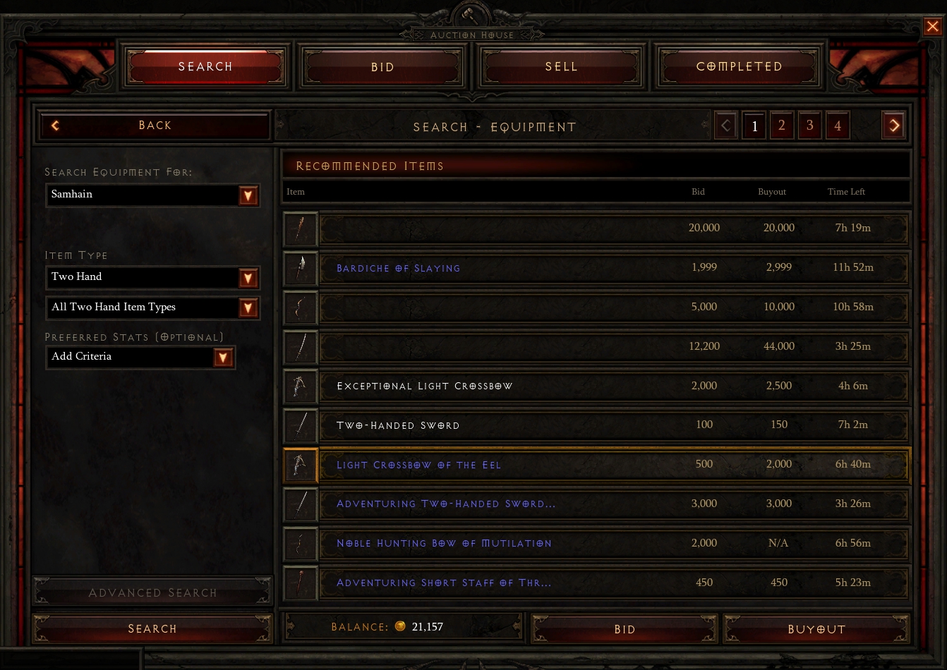 The auction house is limited in the closed beta.