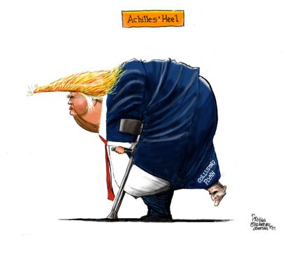 Political Cartoon U.S. President Trump Michael Flynn Russia scandal