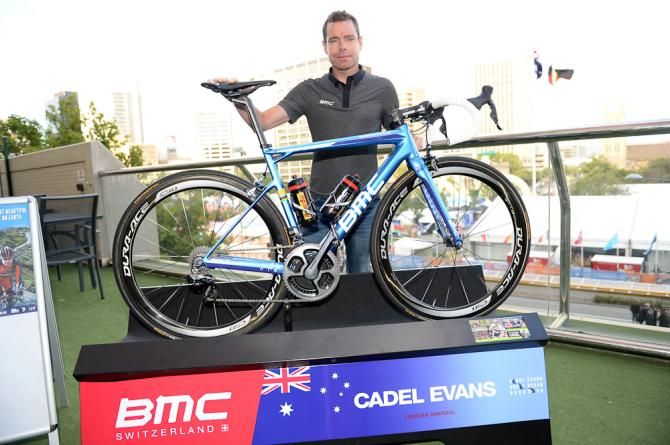 Evans and his new BMC teammachine SLR01.
