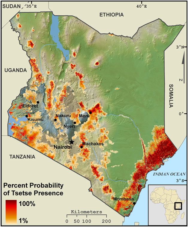 Tsetse fly map 