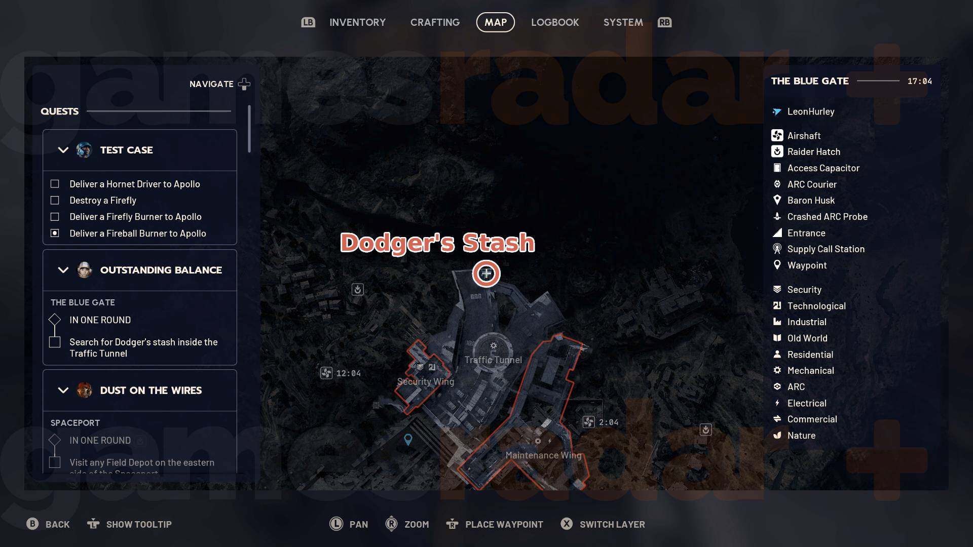arc raiders outstanding balance dodger stash location