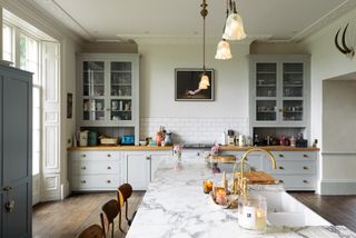 marble kitchen island countertop by deVOL