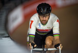 Bradley Wiggins competes in the Six Day London Cycling at the Velodrome on October 25, 2016 in London, England