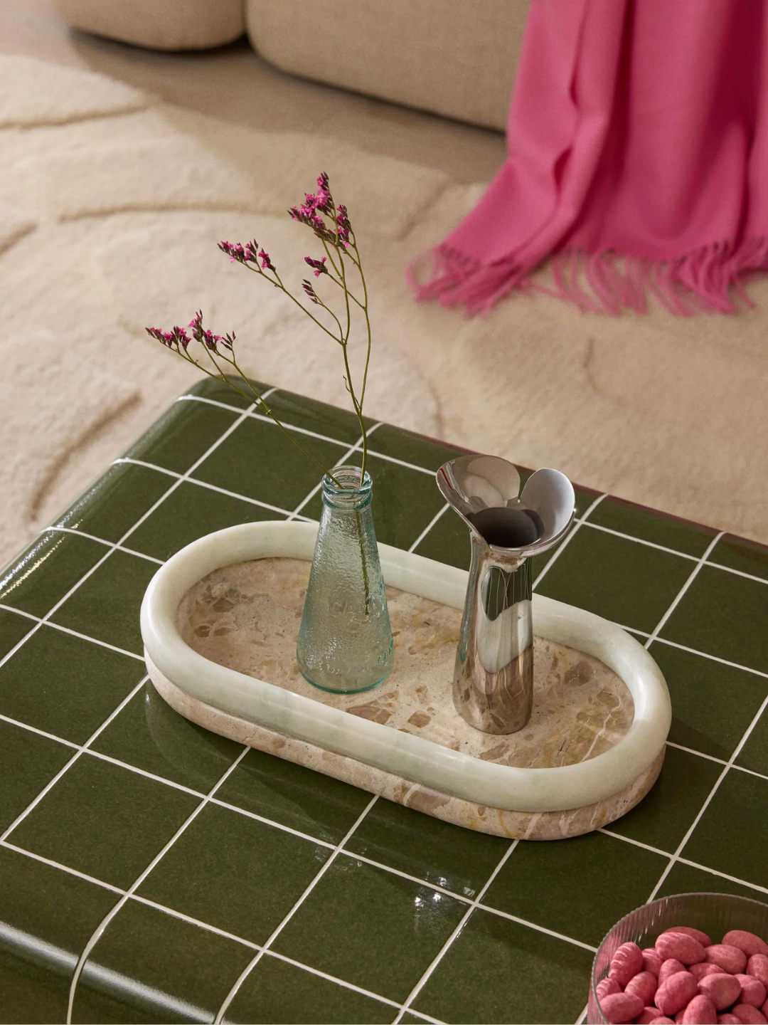 A stacked marble decorative tray from Westwing