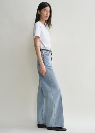 Wide Leg Denim Cool Blue