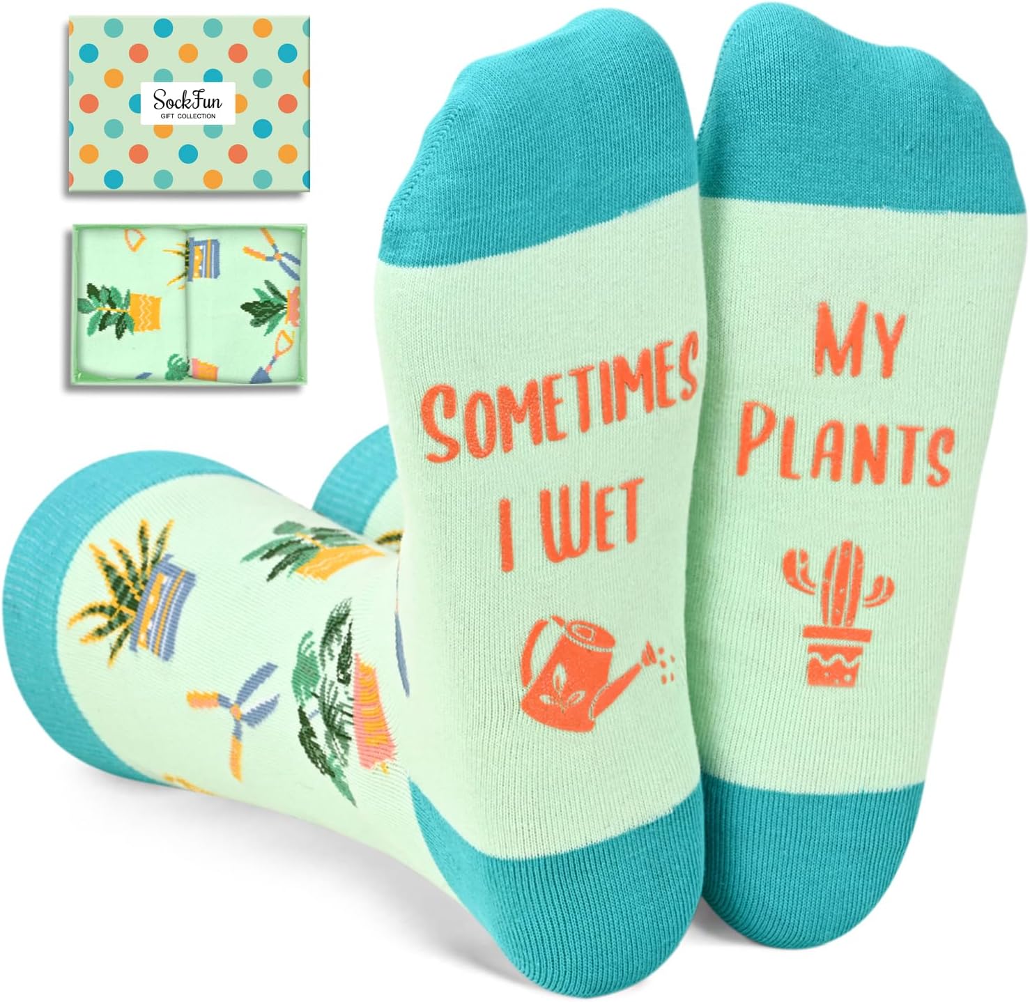 Funny Plant Socks for Women - Mother's Day Gardening Gifts for Mom, Garden Gifts for Plant Lovers