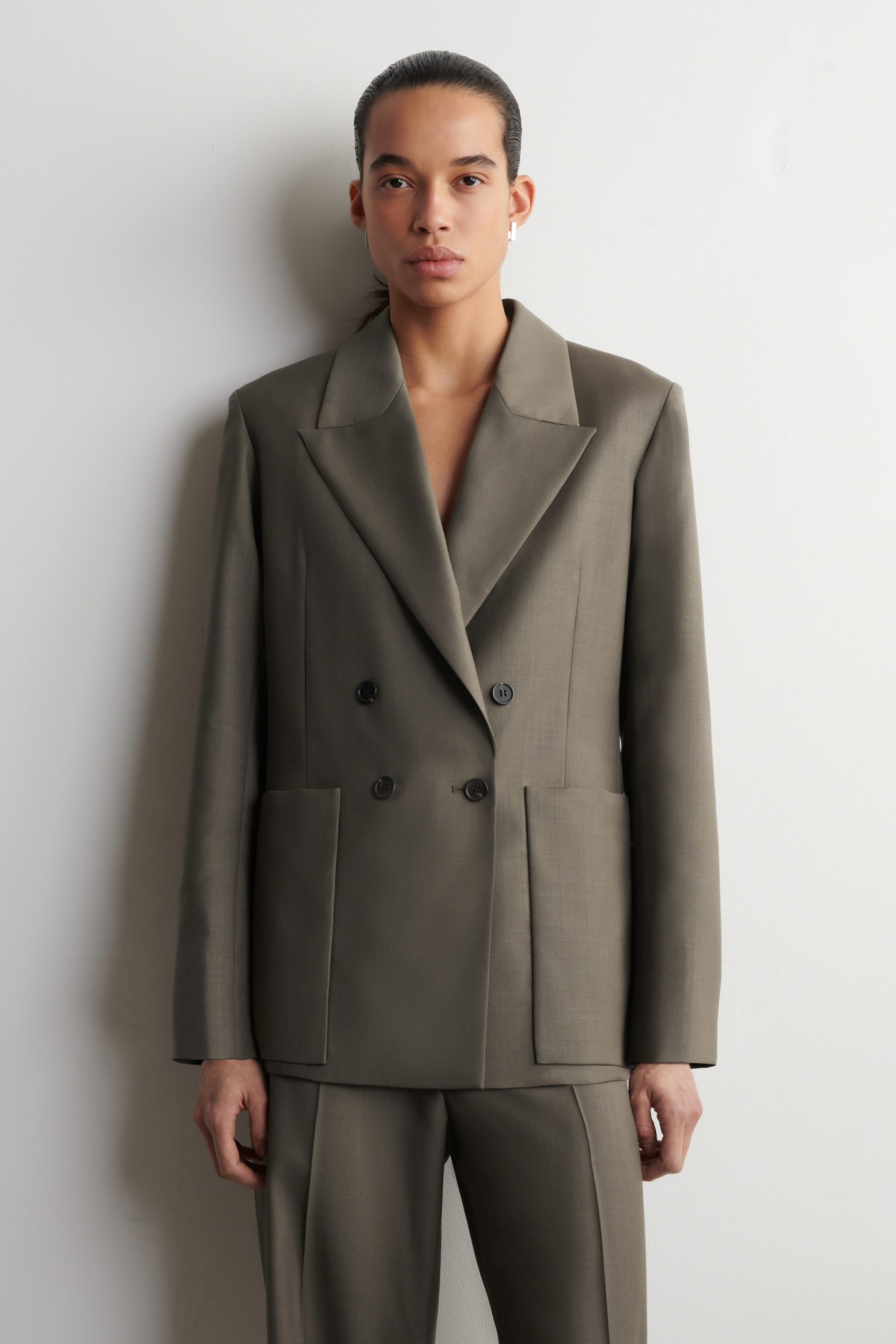 Double-Breasted Wool-Twill Blazer