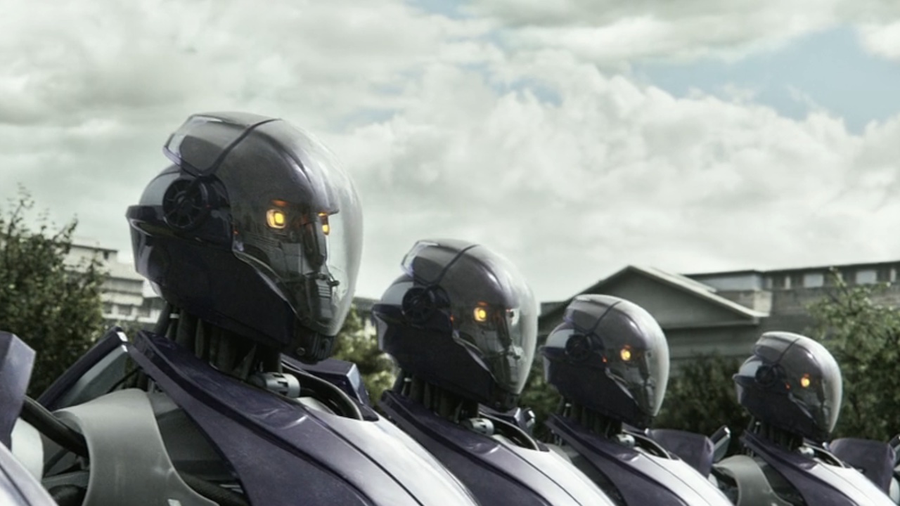 A line of Sentinels in Days of Future Past