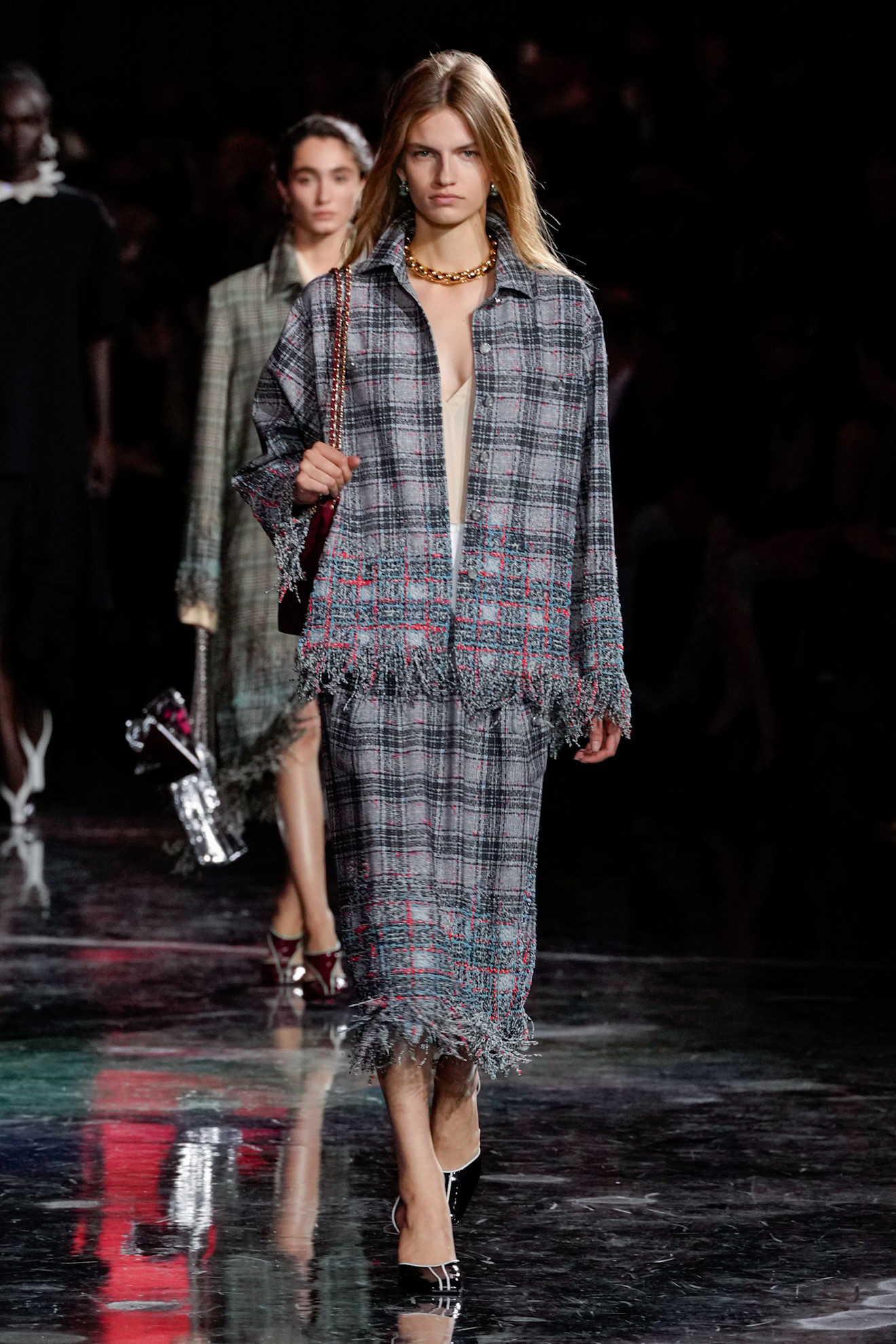 a model on the runway at Chanel