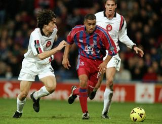 Leon McKenzie in action for Crystal Palace against Nottingham Forest in 1999.