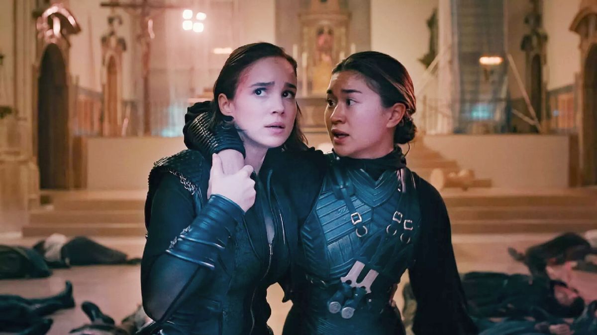 Alba Baptista as Ava Silva and Kristina Tonteri-Young as Sister Beatrice in Warrior Nun on Netflix