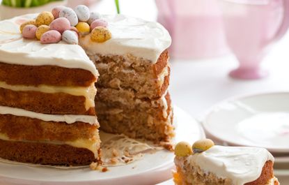 Easter carrot, coconut and pineapple cake