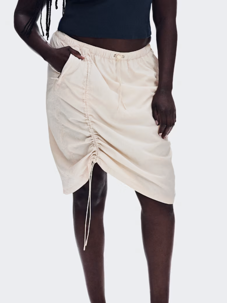 On, Drawstring Midi Skirt Grain