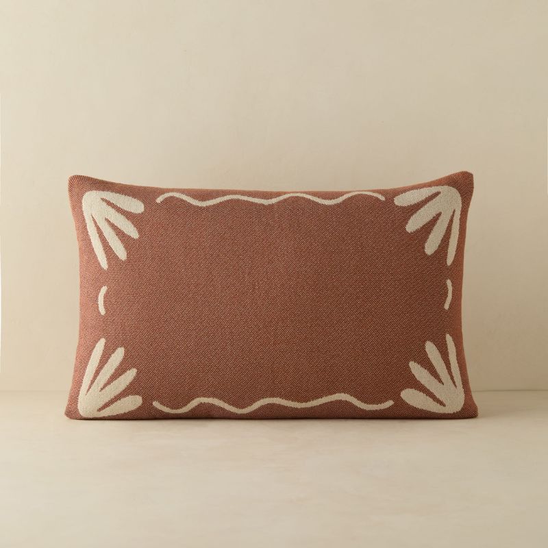 rust-colored cushion