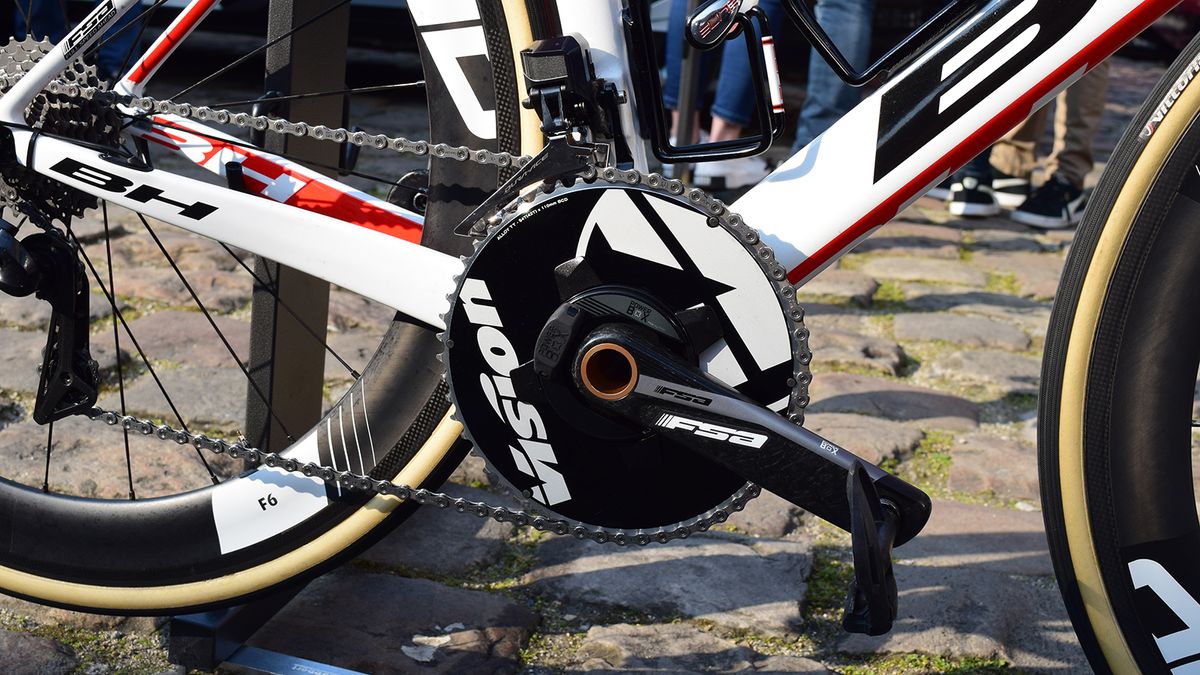 Greipel ran a 54-tooth outer chainring for the flat Paris-Roubaix course