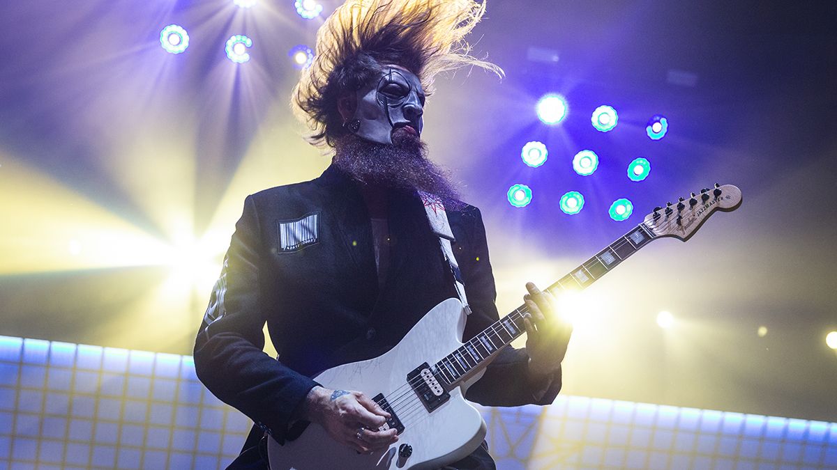 Jim Root of Slipknot performs in concert at the Ericsson Globe Arena on February 21, 2020 in Stockholm, Sweden