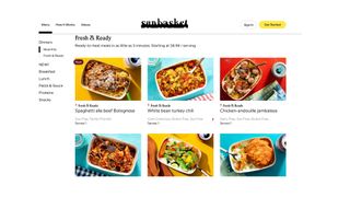 Sunbasket review: Image shows ready meals available on the website.
