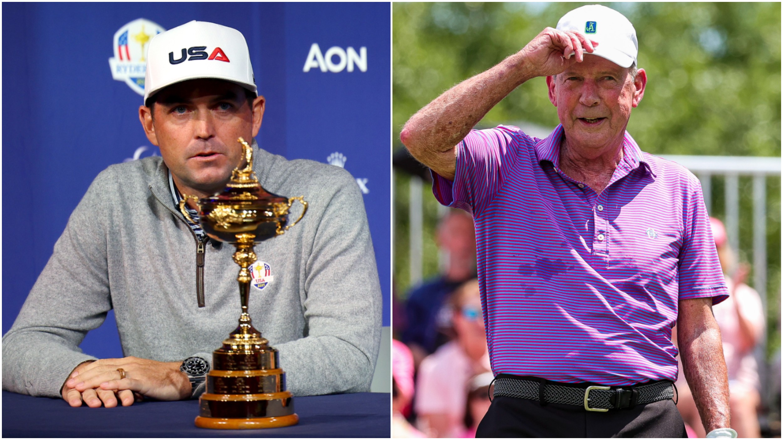 Keegan Bradley and Larry Nelson ahead of the 2025 Ryder Cup