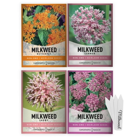 Milkweed Seeds for Monarch Butterflies | 4 Variety Pack