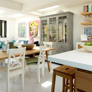 compact kitchen with dining zone