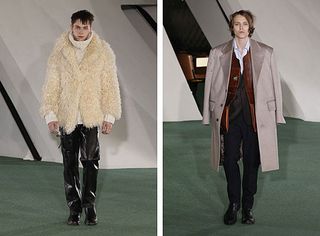 Fur and cotton men's wear coats