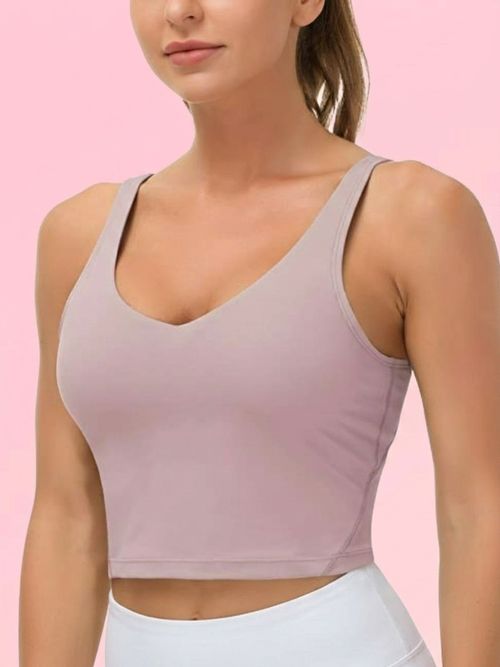 The Gym People Longline Sports Bra Wirefree Padded Medium Support