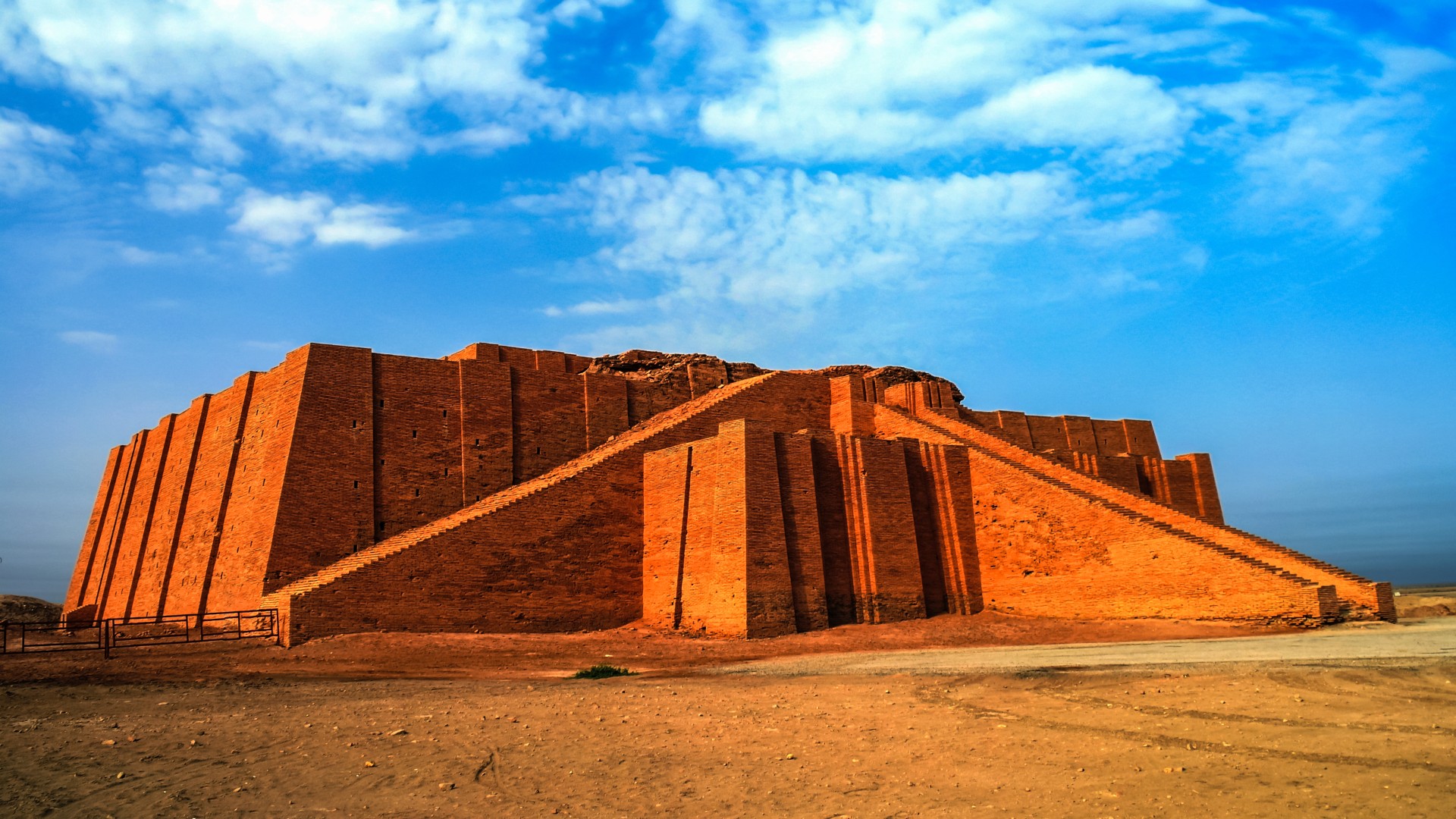 A restored Ziggurat of Ur in Iraq.