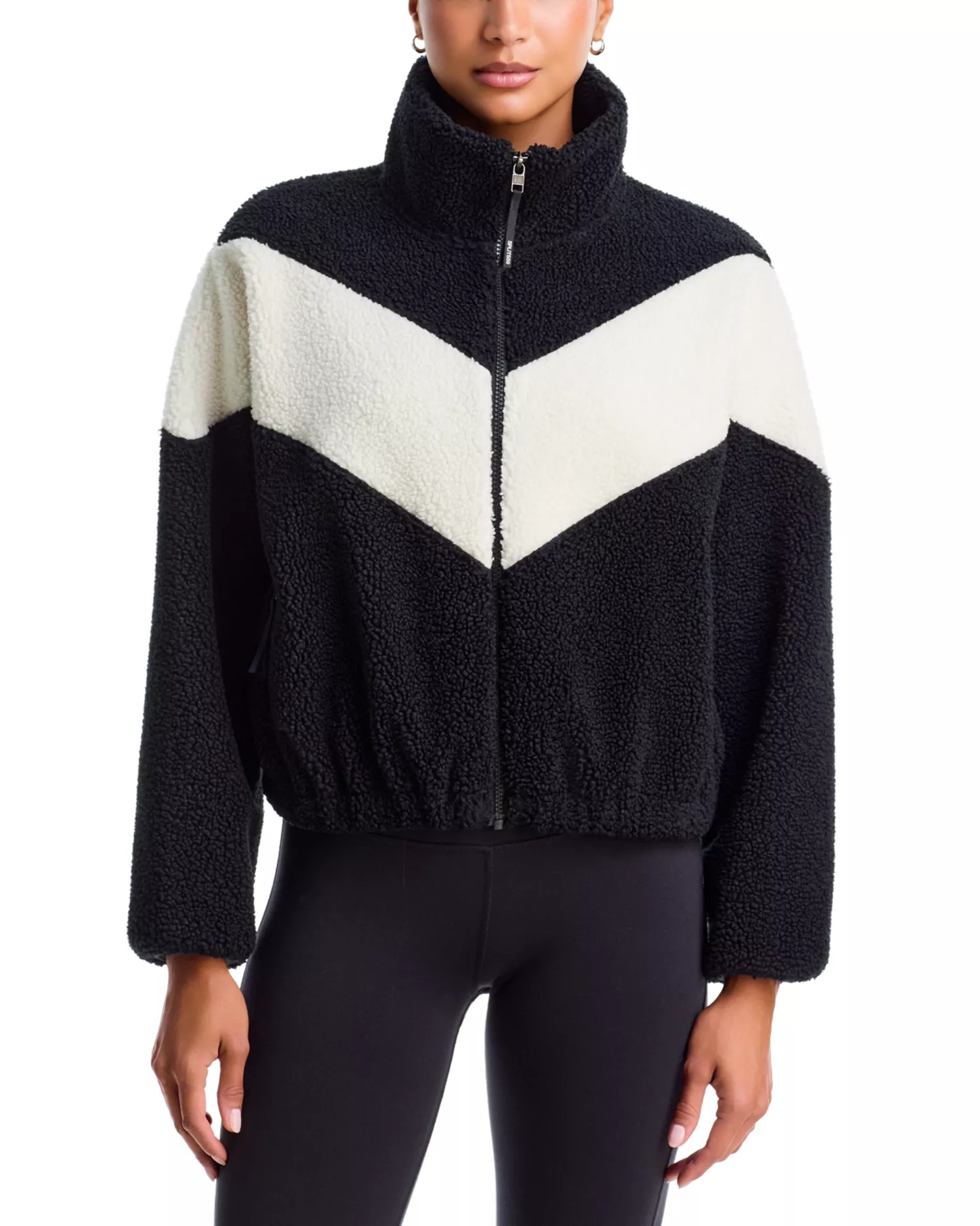 Lottie Sherpa Chevron Full Zip Jacket