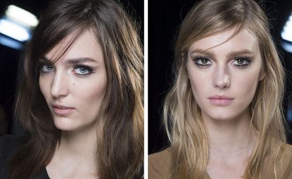 With a nostalgic nod back to Gucci's glory days, Pat McGrath created a make-up look that was 1960s in design