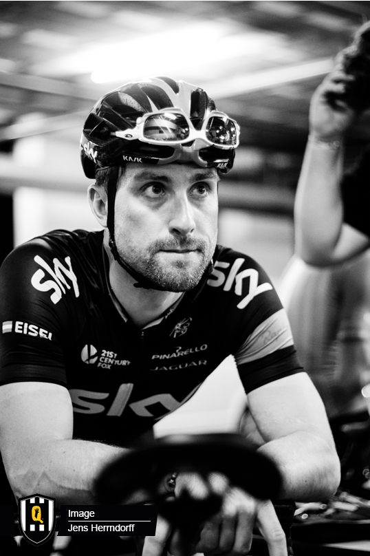 Bernhard Eisel awaits the training ride