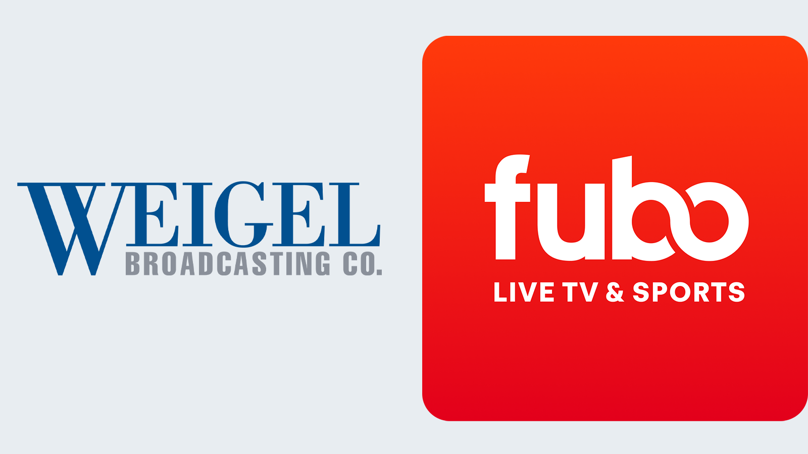 Weigel and Fubo logos