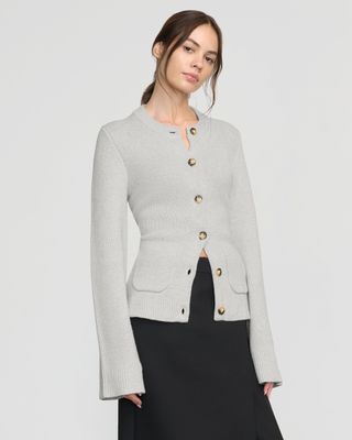 Eames Organic Cotton-Wool Button Cardigan