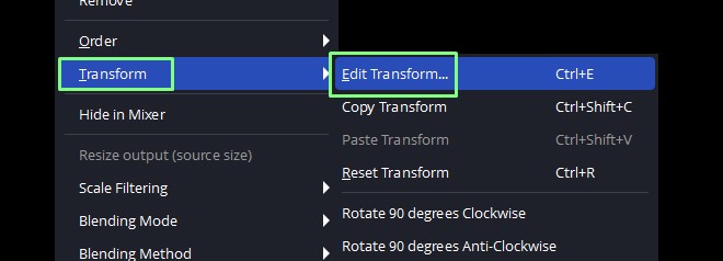 How to Crop and Zoom in OBS