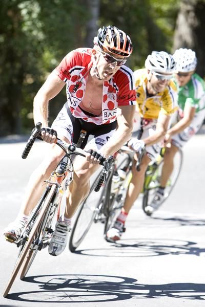 Mountains classification leader Bradley White (OUCH Pro Cycling p/b Maxxis) takes his turn at the front.