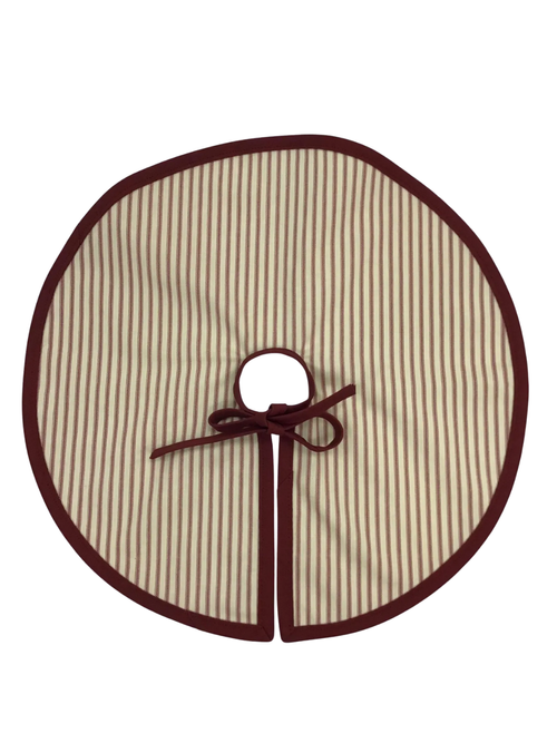 French Ticking Stripe Christmas Tree Skirt