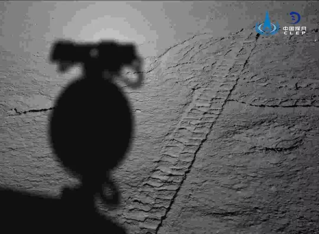 China&#039;s lunar program released this image of Yutu 2&#039;s tire tracks on the moon on March 30, 2019.