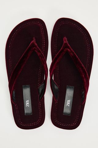 Flat Velvet Sandals