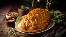 Beef wellington on a plate 