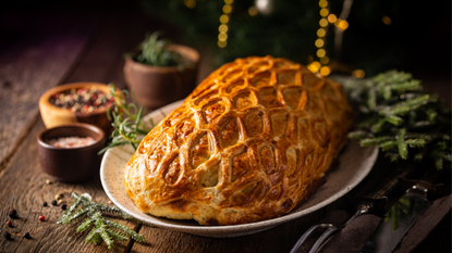 Beef wellington on a plate 